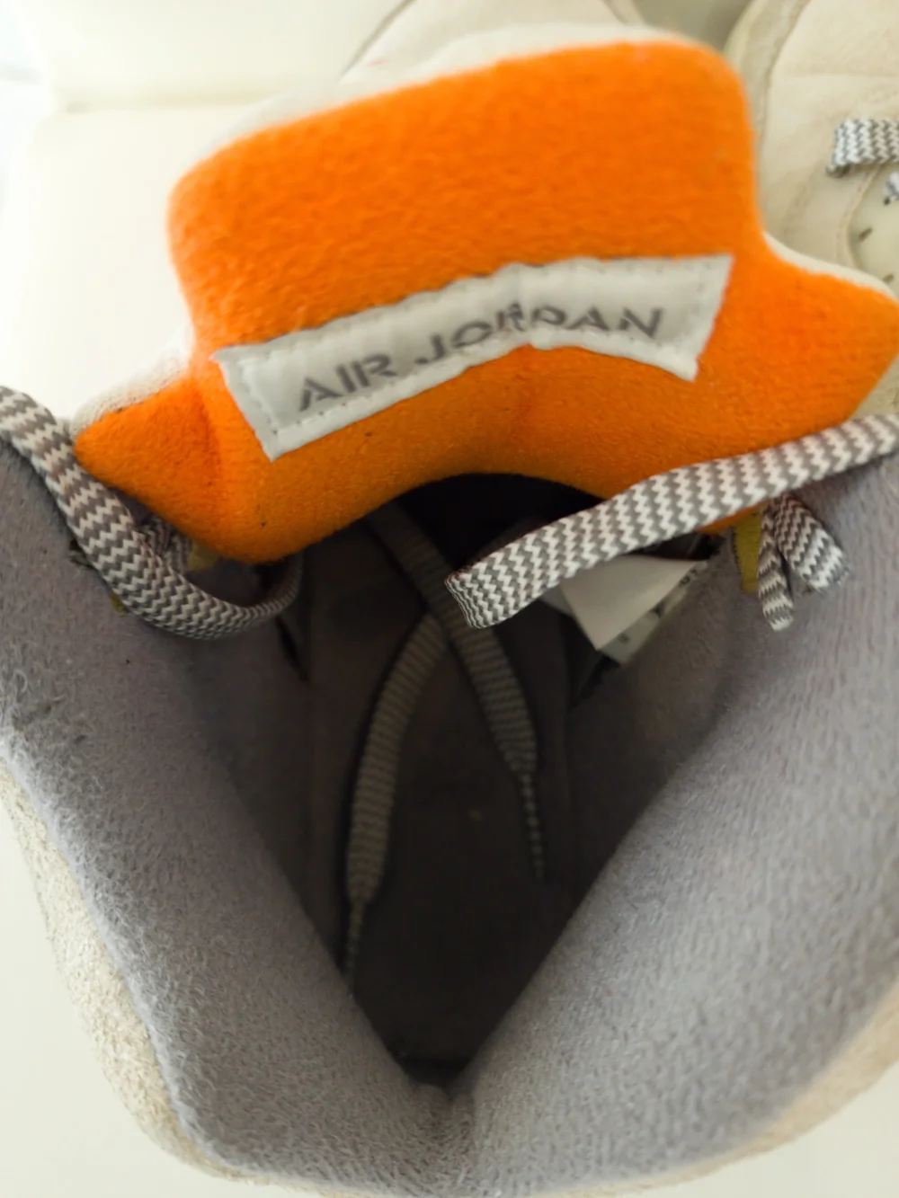 Nike Air Jordan Retro High-Top Sneakers - Orange and Gray Size US 5.5Y EUR38